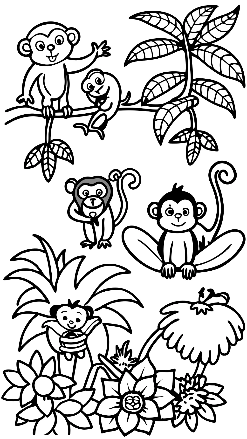 coloriages de singe gratuit